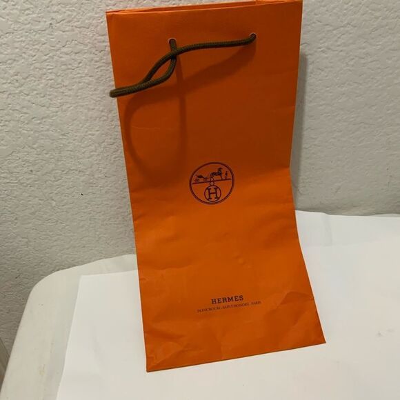 Authentic Hermes Paris Paper Shopping Bag w/ rope - Picture 2 of 3